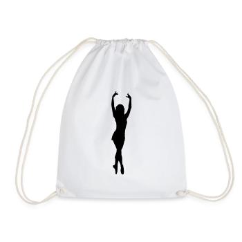 dance ballett - Drawstring Bag - white - Front