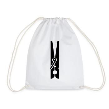 Pince à linge / pince à linge (1c) - Sac de sport léger - blanc - Devant