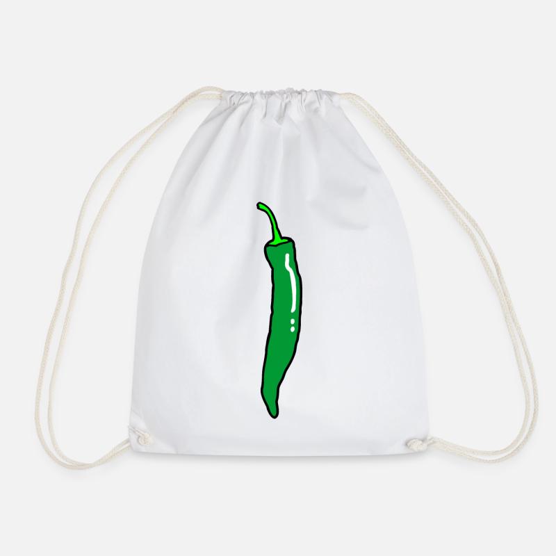 Hot chilli pepper chilli peppers - Drawstring Bag - white