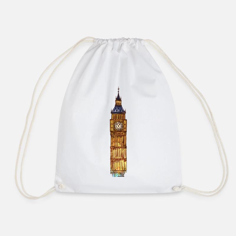 London England Big Ben - Turnbeutel - Weiß