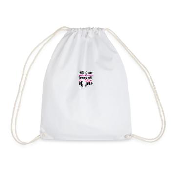 Tout de moi vous aime tous cadeau Saint Valentin - Sac de sport léger - blanc - Devant