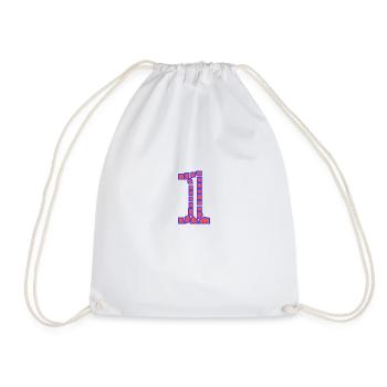 1. 1 year. 1st ANNIVERSARY. 1 YEAR ANNIVERSARY - Drawstring Bag - white - Front