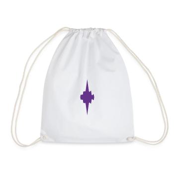 Violett Gothic Kreuzstern - Turnbeutel - Weiß - Vorne