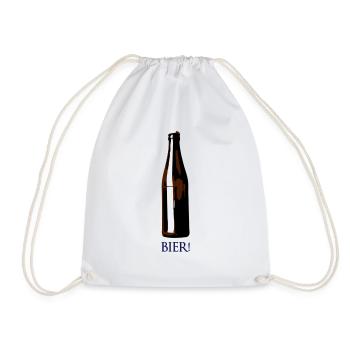 BIER - Turnbeutel - Weiß - Vorne