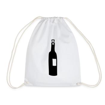 flasche voll - Turnbeutel - Weiß - Vorne