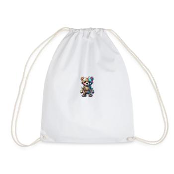 Ours robot - Sac de sport léger - blanc - Devant