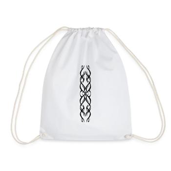 tribal 9 noir - Sac de sport léger - blanc - Devant
