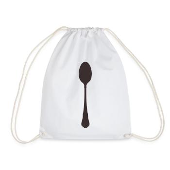 Spoon Cutlery - Drawstring Bag - white - Front