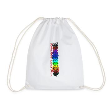 Love Hurts sometimes - Drawstring Bag - white - Front