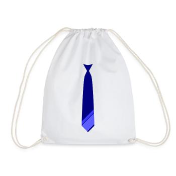 Cravate bleue - Sac de sport léger - blanc - Devant