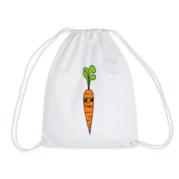 Carrot Carrot Garden Vegetable Funny Hobby Gardener - Drawstring Bag - white - Front
