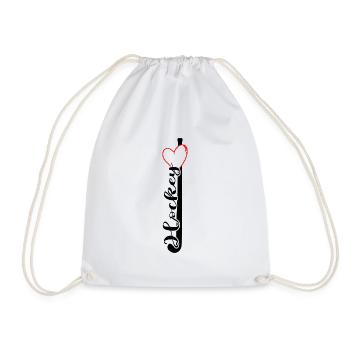 Field Hockey Hockey "Hockey-love" Hockey Team - Drawstring Bag - white - Front