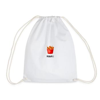 Chicken yum - Drawstring Bag - white - Front