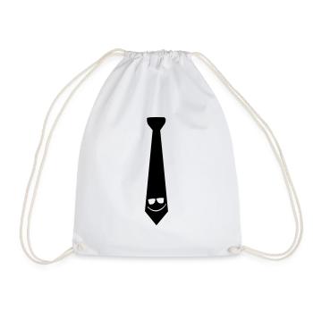 tie_with_smiley - Sac de sport léger - blanc - Devant