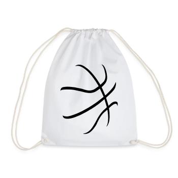 basketball - Drawstring Bag - white - Front