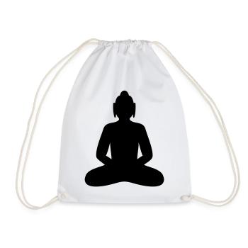 Bouddha, méditation, bouddhisme, shanti Bouddhiste - Sac de sport léger - blanc - Devant