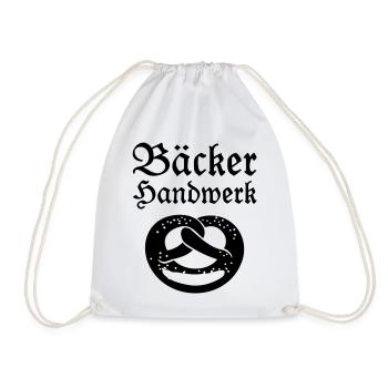 Artisan bakery pretzel logo Zunftzeichen images - Drawstring Bag - white - Front
