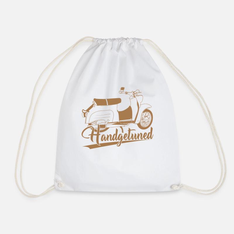 DDR Moped Simme Simson Handgetuned - Turnbeutel - Weiß