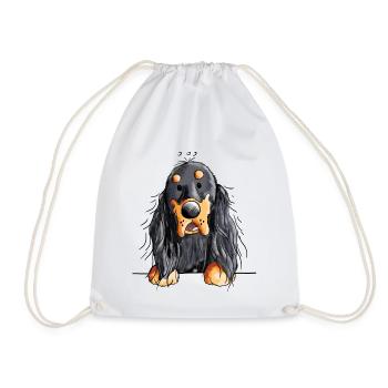 Drôle Gordon Setter dessin animé - Chien - Cadeau - Sac de sport léger - blanc - Devant