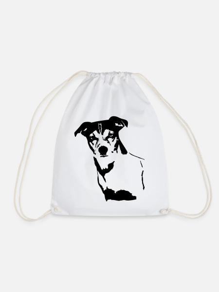 Jack Russell Terrier Kopf - Turnbeutel - Weiß