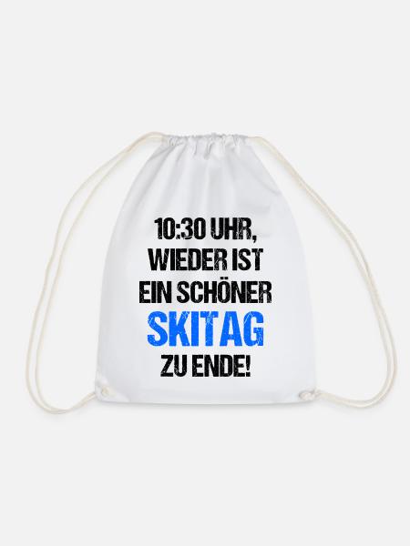 10:30 Uhr Wieder Ist Ein Schöner Skitag Zu Ende - Turnbeutel - Weiß