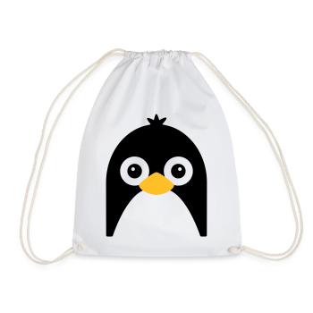 Nettes Pinguin-Gesicht - Turnbeutel - Weiß - Vorne