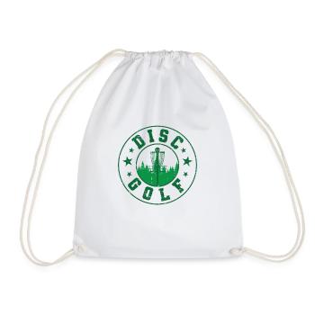 Best disc golfer ever - Drawstring Bag - white - Front