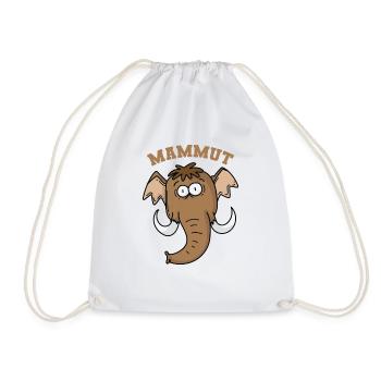 Mammut mit kurzem Rüssel - Turnbeutel - Weiß - Vorne