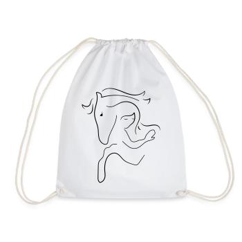 Cheval - Sac de sport léger - blanc - Devant
