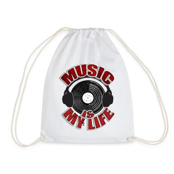 MUSIC is my life Headset - Sac de sport léger - blanc - Devant
