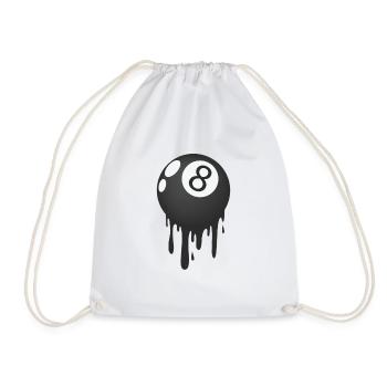 Billiard ball - Drawstring Bag - white - Front