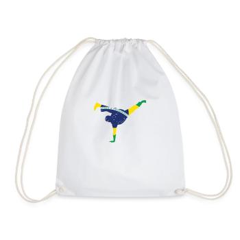 Capoeira Acrobatics Martial Dance Acrobatics - Drawstring Bag - white - Front
