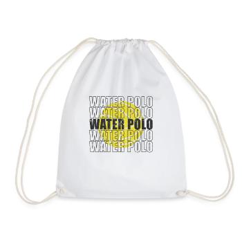 Water Polo Hobby Ballsport Wasserball - Turnbeutel - Weiß - Vorne