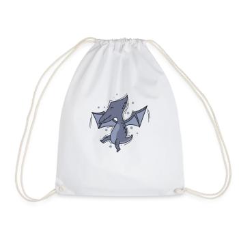 Pterosaur Dino Dinosaur Reptile Animal - Drawstring Bag - white - Front