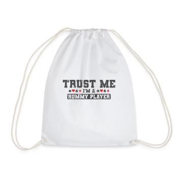 Trust me I'm a Rummy Player Card Game Romme - Drawstring Bag - white - Front