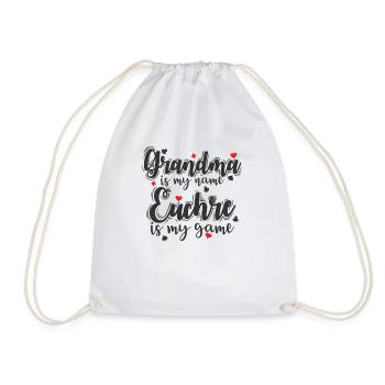 Grand-mère est mon nom Euchre est mon jeu - Sac de sport léger - blanc - Devant