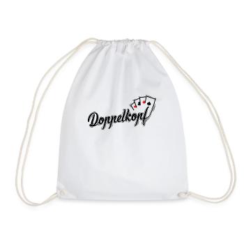 Double Head Card Game Doko Card Game - Drawstring Bag - white - Front