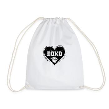 Doko Herz Doppelkopf Jeu de cartes Hobby - Sac de sport léger - blanc - Devant