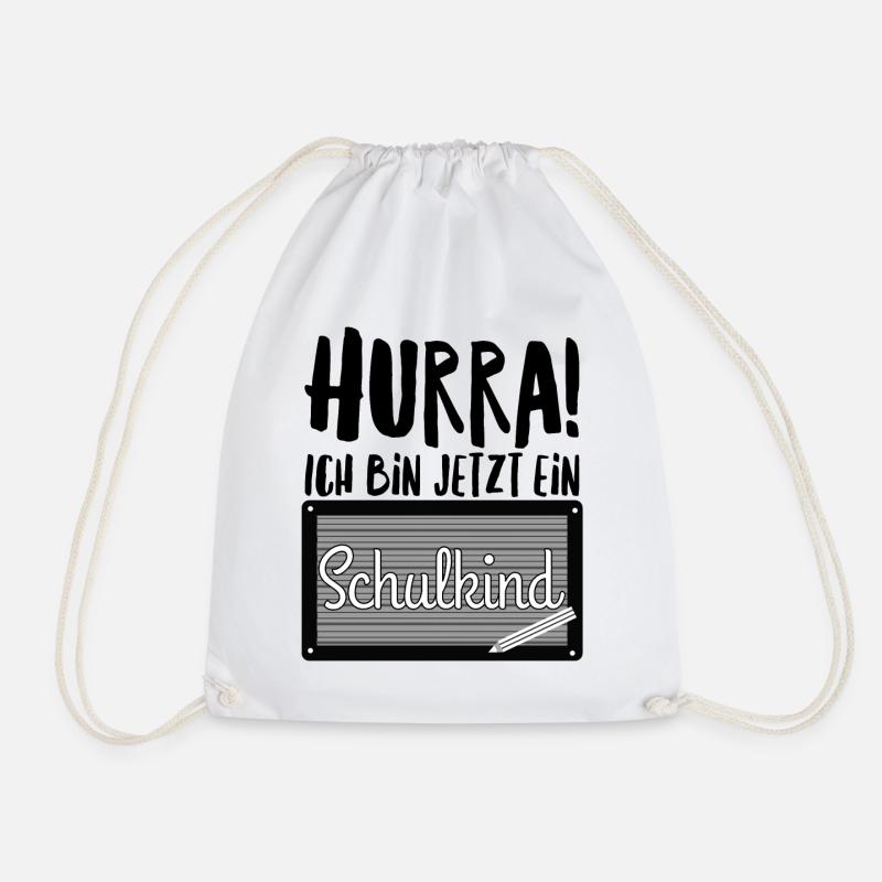 Hurra! Ich bin jetzt ein Schulkind - Turnbeutel - Weiß