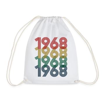 Cool Retro 1968, 54 ans, cadeau de 54e anniversaire - Sac de sport léger - blanc - Devant