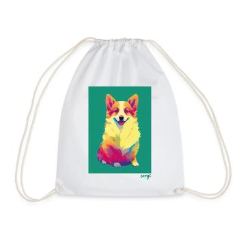 Corgi Sweet Design #8 - corgilove Design - Drawstring Bag - white - Front