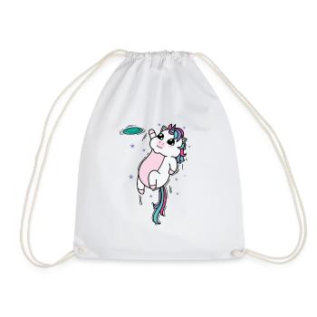 Licorne avec Frisbee Créatures Mythiques Sport - Sac de sport léger - blanc - Devant