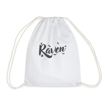 Raven Crow Raven Bird Environment and Nature - Drawstring Bag - white - Front