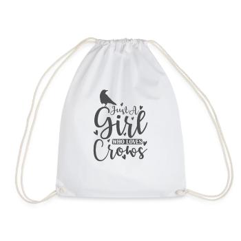 Just a Girl who loves Crows Raven Crow - Drawstring Bag - white - Front