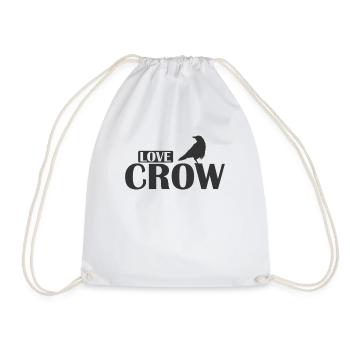 Love Crow Raven Bird Environnement et nature - Sac de sport léger - blanc - Devant