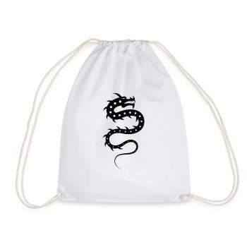 Dragon Snake Zodiac Sign - Drawstring Bag - white - Front