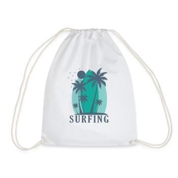 Surfing Surfing Water Sports Wind - Drawstring Bag - white - Front