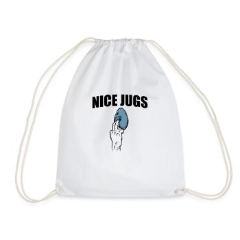 Nice Jugs Hobby Climbing Bouldering Sports - Drawstring Bag - white - Front