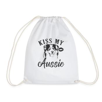 Embrasse mon chien de berger australien australien - Sac de sport léger - blanc - Devant