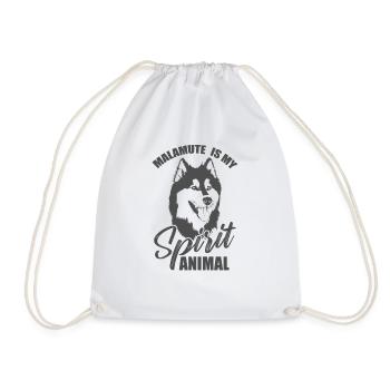 Le Malamute d’Alaska est mon animal spirituel - Sac de sport léger - blanc - Devant